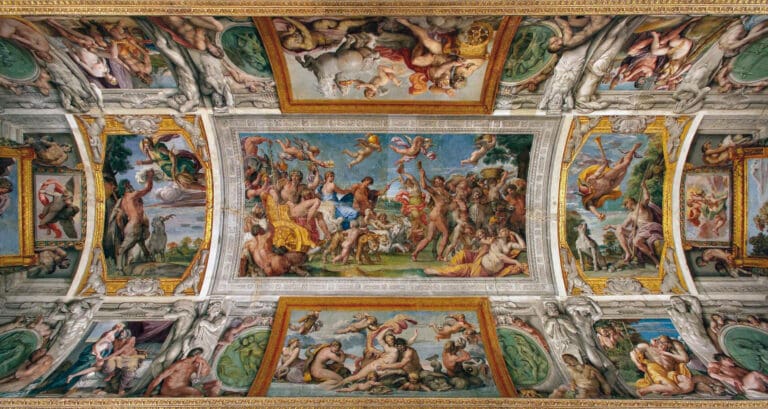 annibale carracci's loves of the gods ceiling fresco in palazzo farnese in rome