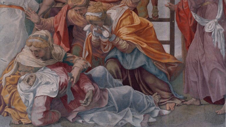 daniele da volterra deposition rome santa trinita dei monti detail