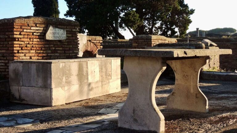 fishmonger at ostia antica