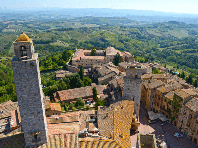 san gimignano aerial view
