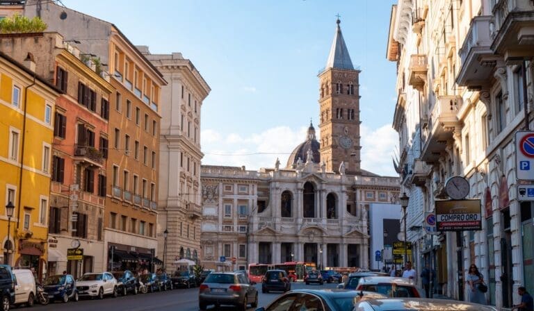 The Exterior of Santa Maria Maggiore in Rome