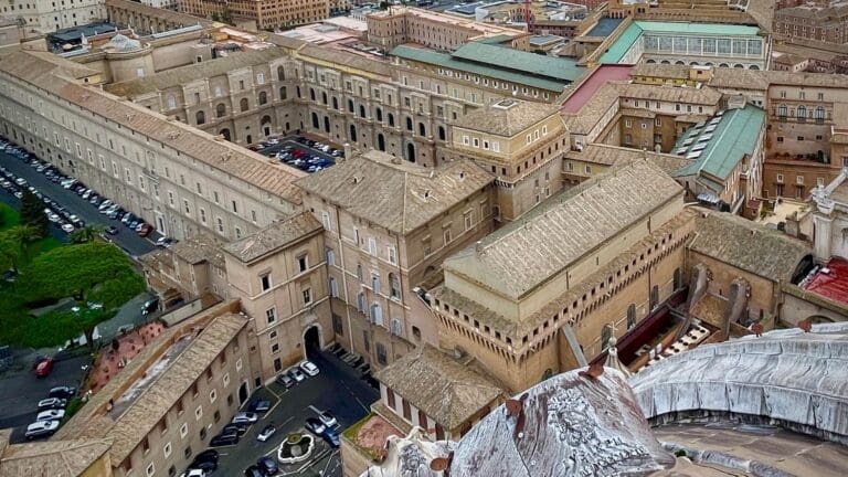 view of sistine chapel from above