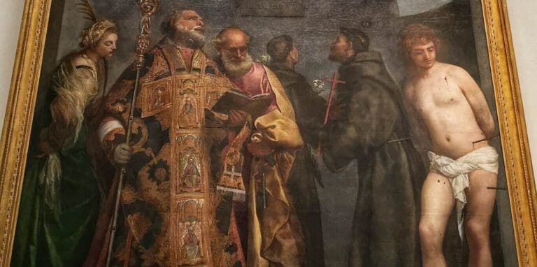 Titian, Madonna and Child with Saints, 1535, pinacoteca