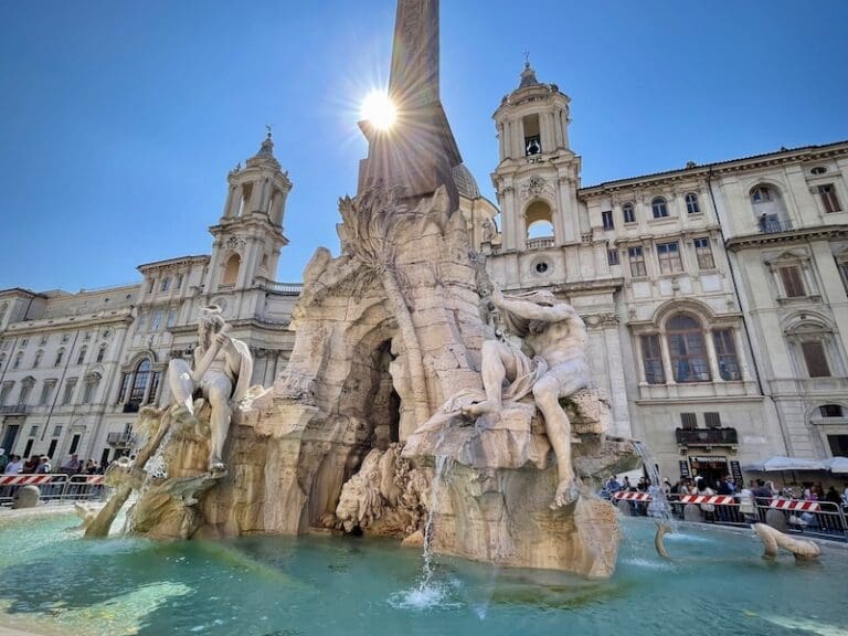 Fountain of the Four Rivers in Piazza Navona