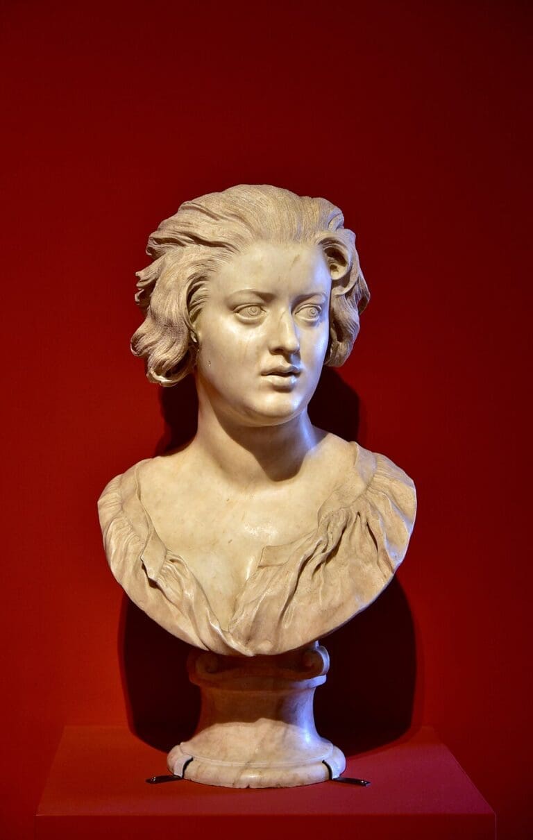 Bust of Costanza Bonarelli in the Bargello Museum in Florence Italy