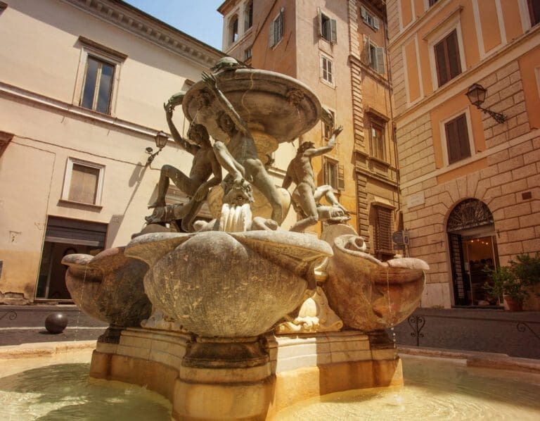 the turtle fountain in Rome