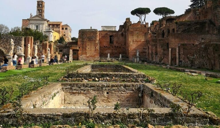 The atrium of the House of the Vestals in the Roman Forum