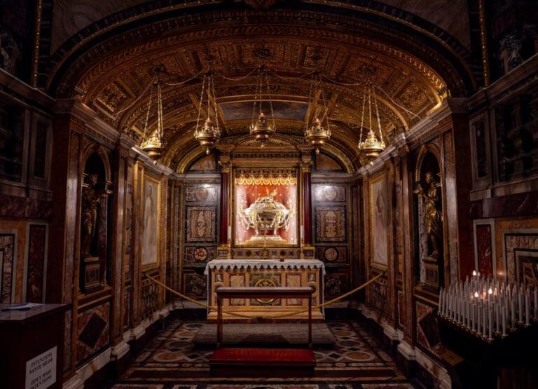 Relics of Christ's crib, displayed in Santa Maria Maggiore