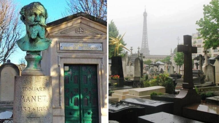 views of the passy cemetery in paris