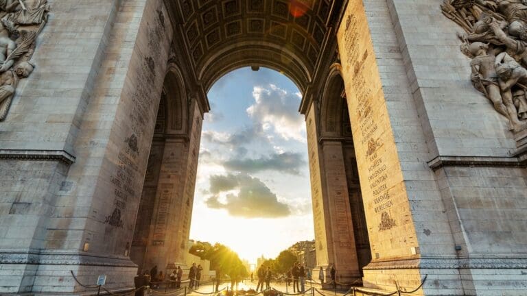 the majestic arc de triomphe in paris