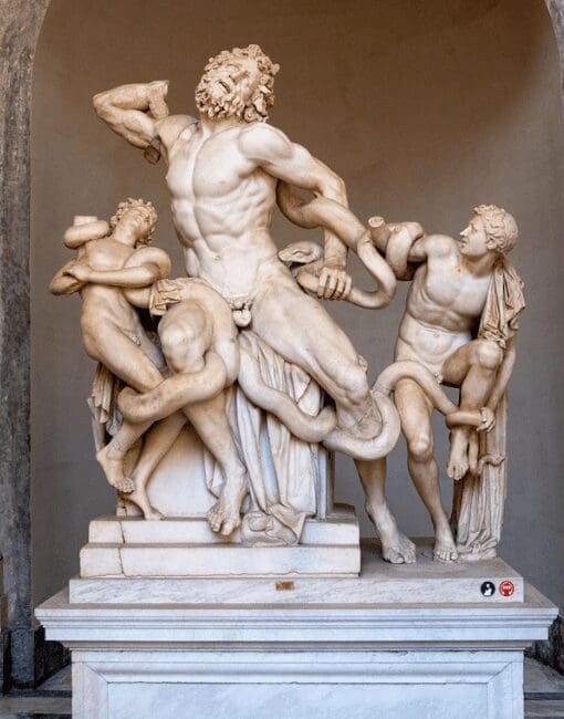 Laocoon inside the Vatican Museums