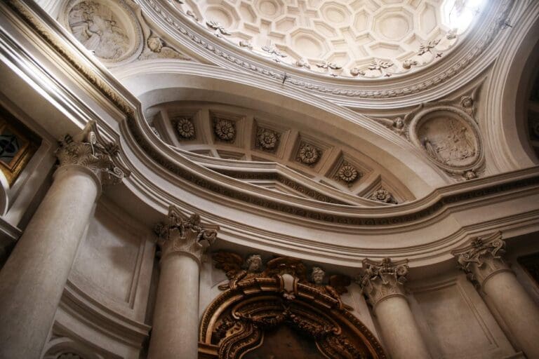 the interior of san carlino in rome designed by borromini