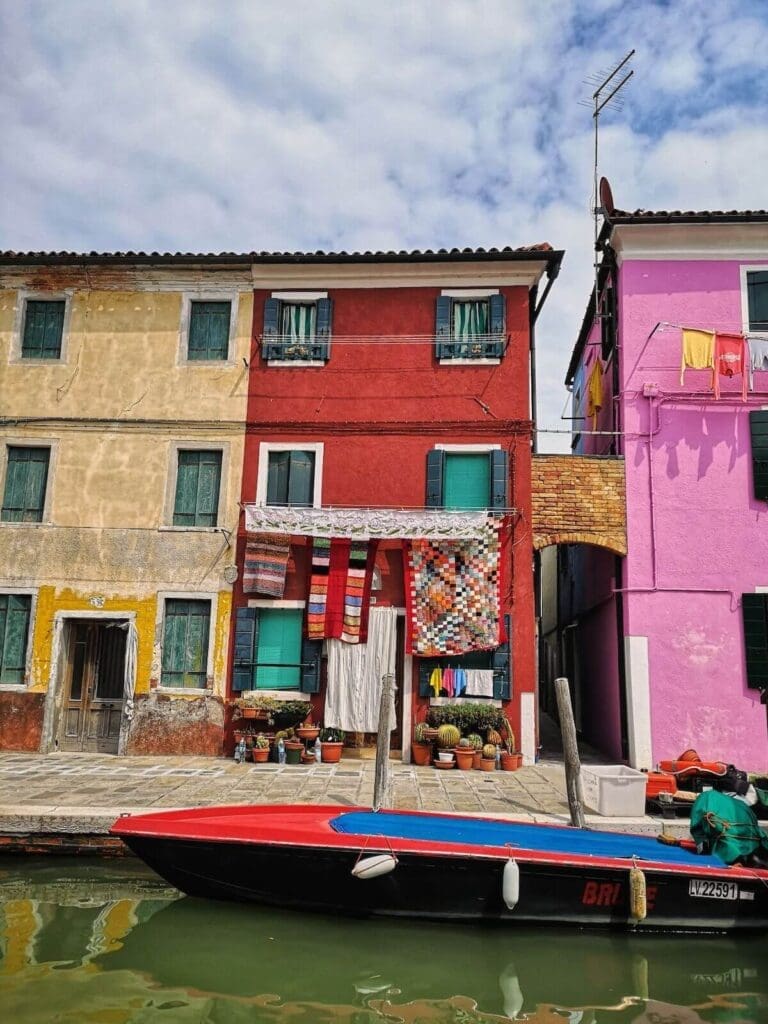 a colorful house in burano, venice