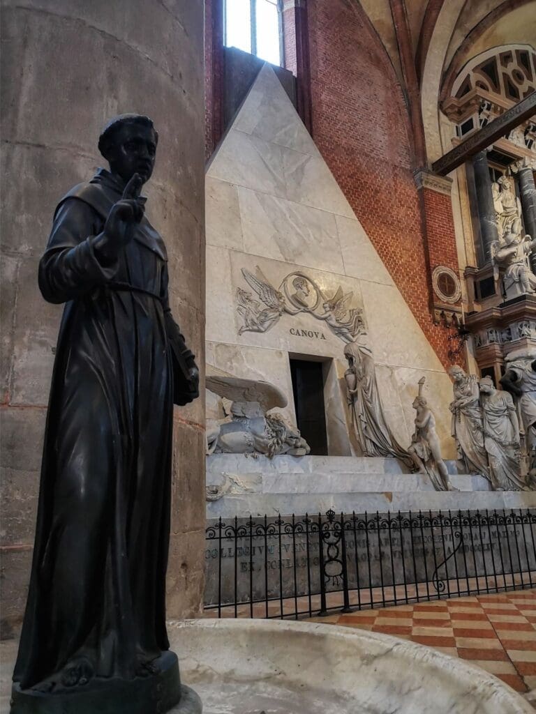 the tomb of sculptor antonio canova in the frari in venice