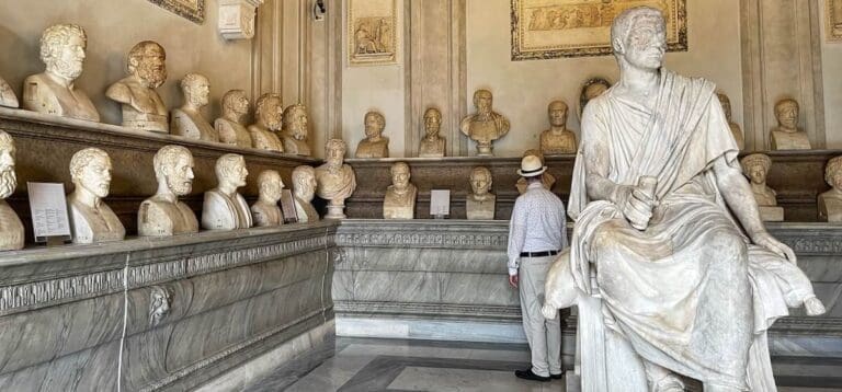 hall of philosophers in the capitoline museums
