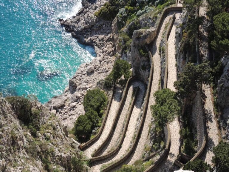 the winding and twisting Via Krupp in Capri