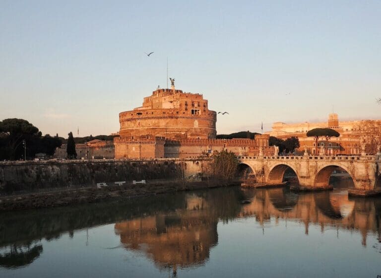 castel sant'angelo overlooks the tiber