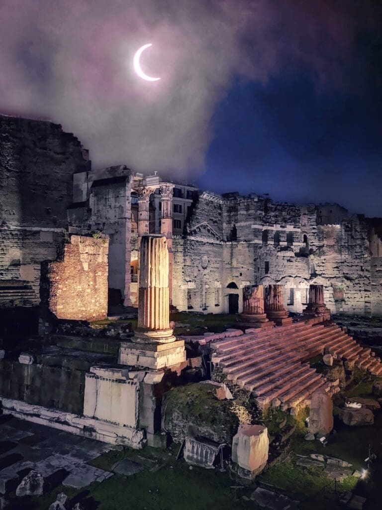 The Forum of Augustus at night