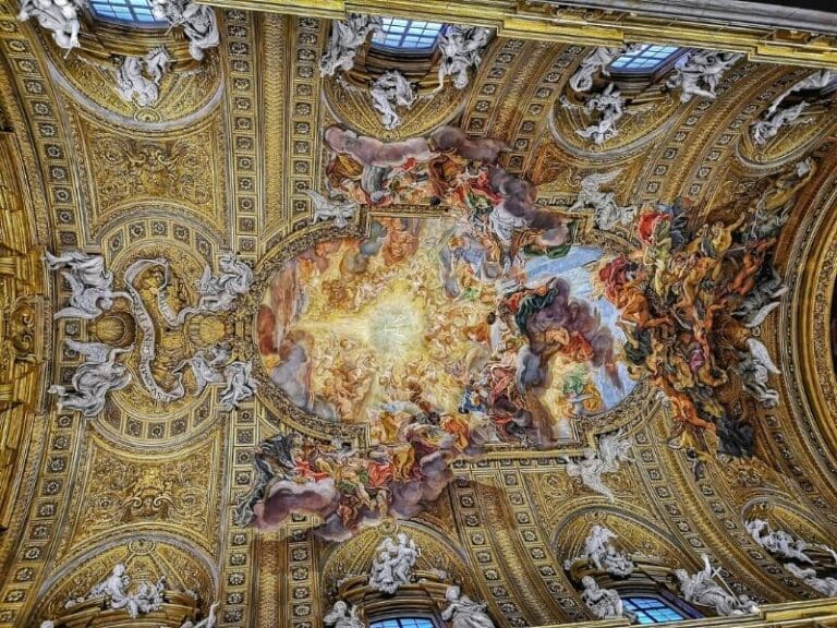 Giovanni Battista Gauli’s ceiling fresco in the church of the Gesù in Rome