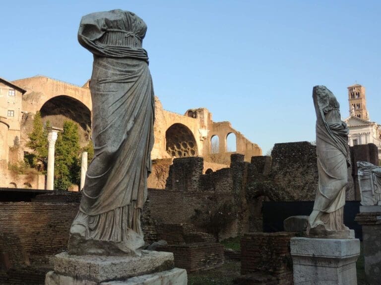 House of the Vestals with Theatre of Maxentius in the Background