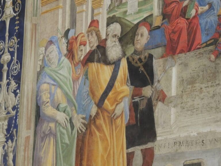 Detail of Arius from The Dispute of Saint Thomas in the carafa chapel by lippi