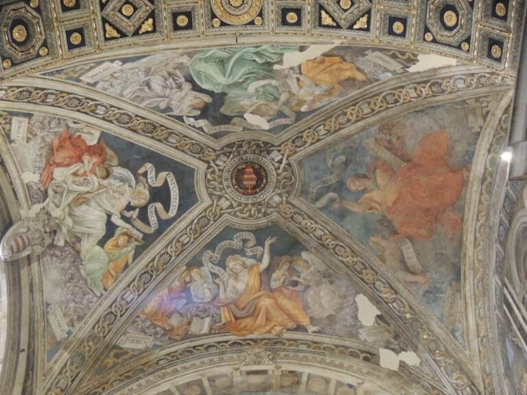 ceiling vault of the carafa chapel in rome