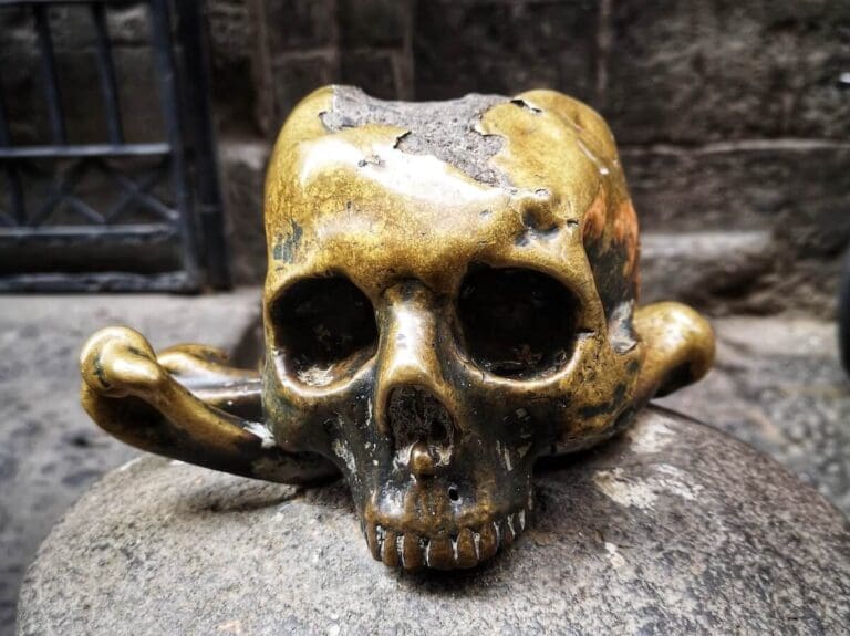 Bronze skull