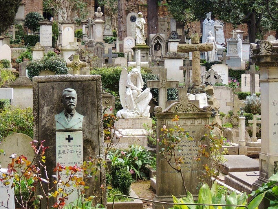 graves in the non catholic cemetery