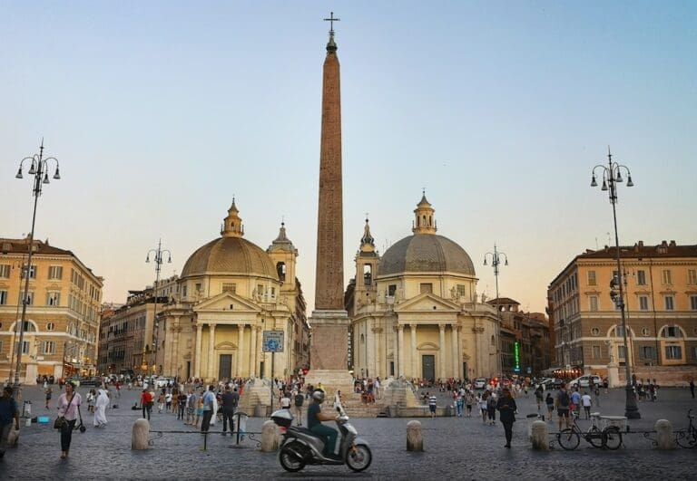 Obelisks in Rome's Piazza del Popolo