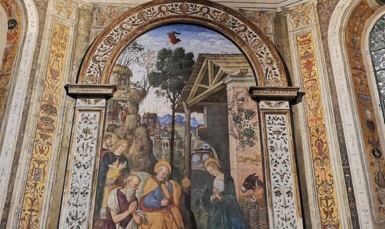 Grotesque decorations by Pinturicchio in Santa Maria del Popolo in Rome