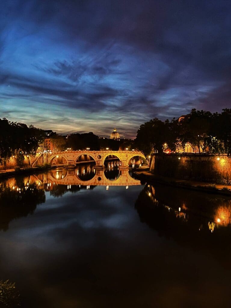 ponte garibaldi at night