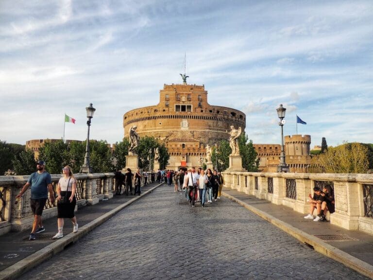ponte sant'angelo in rome during the day