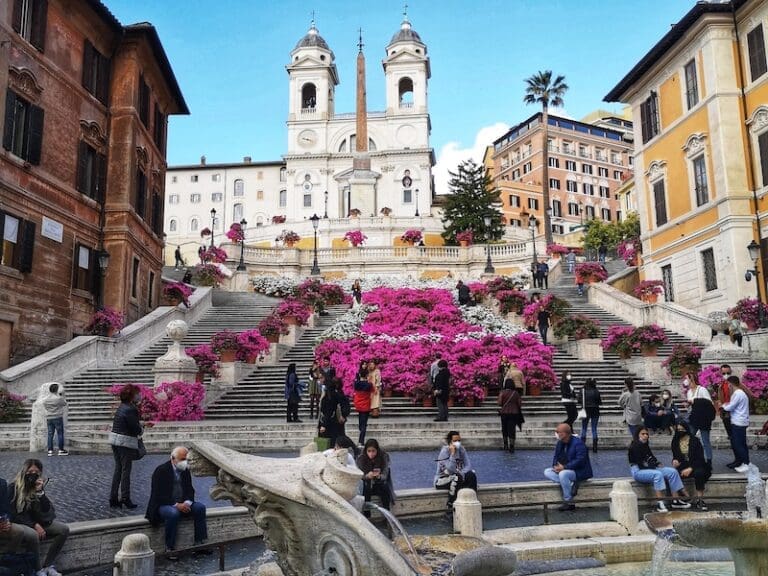 Spanish Steps with fresh azaleas