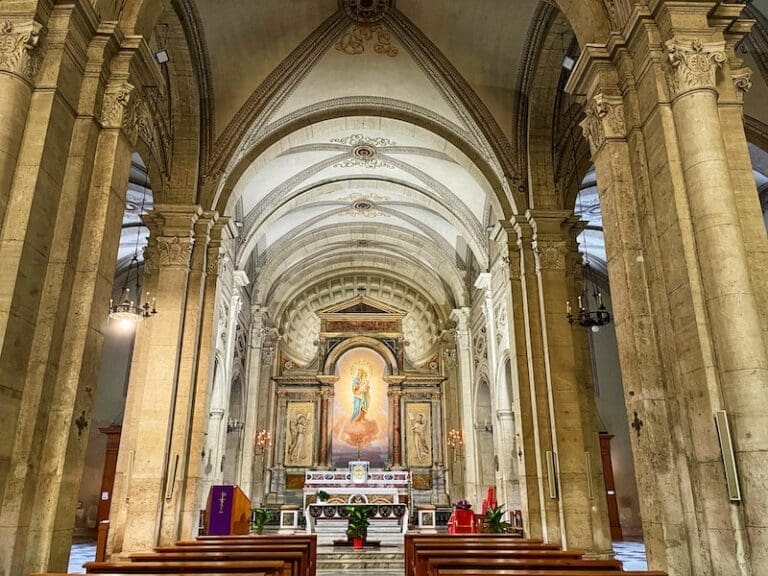 sacro cuore church on piazza navona in rome