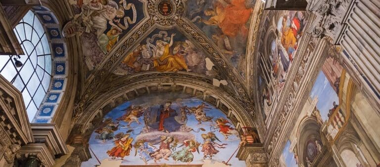 the Carafa Chapel in the beautiful church of Santa Maria Sopra Minerva in rome