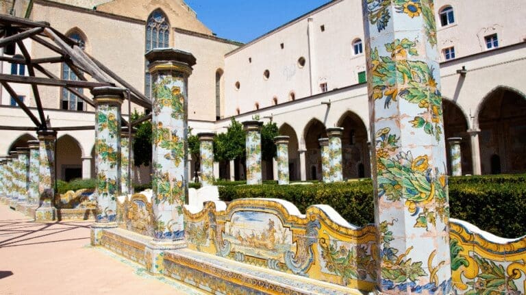 the cloister of santa chiara in naples