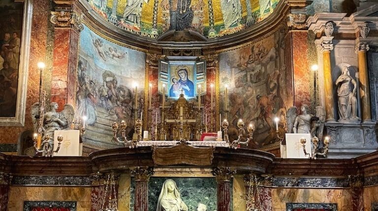 View of the altar of the church of Santa Francesca Romana Rome