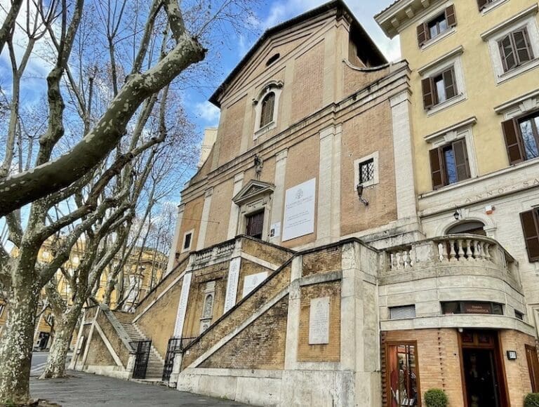 Exterior view of the church of Santa Maria della Concezione on the via Vittorio Veneto in Rome
