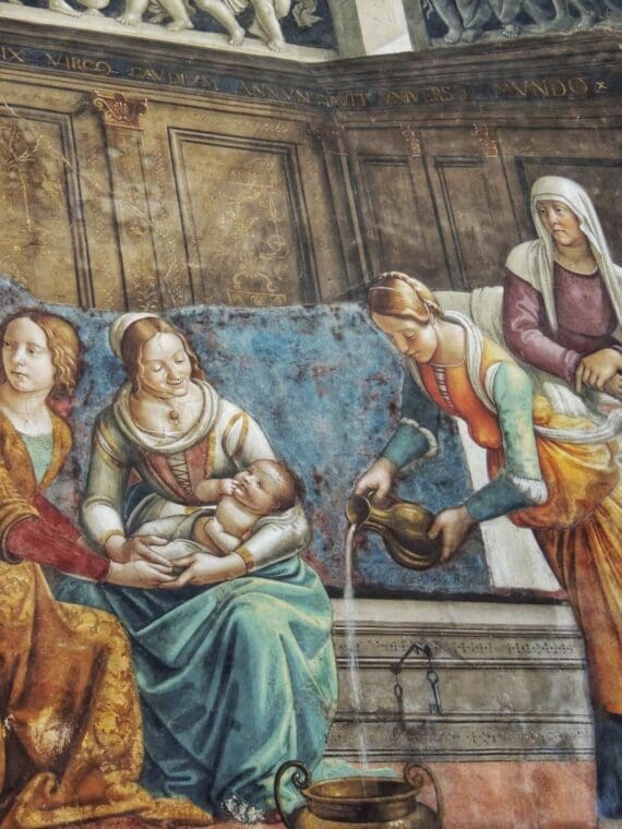 Ghirlandaio's frescos inside Santa Maria Novella in Florence