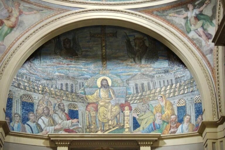 Apse mosaic in the church of Santa Pudenziana Rome