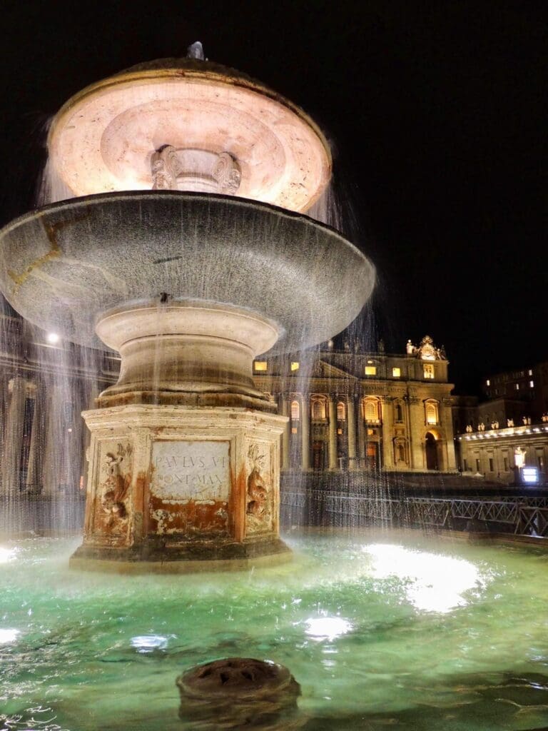 St. Peter's Square at night