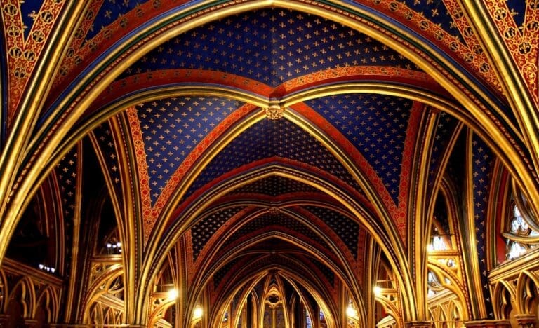 the stunning ceiling of sainte chapelle in parish