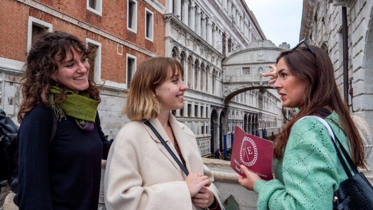 the bridge of sighs is a must on a tour of venice