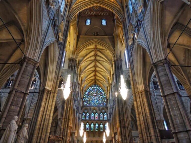 The Nave of westminster abbey in london
