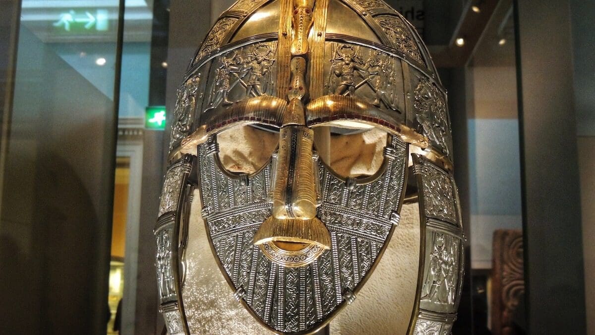 roman helmet at the british museum