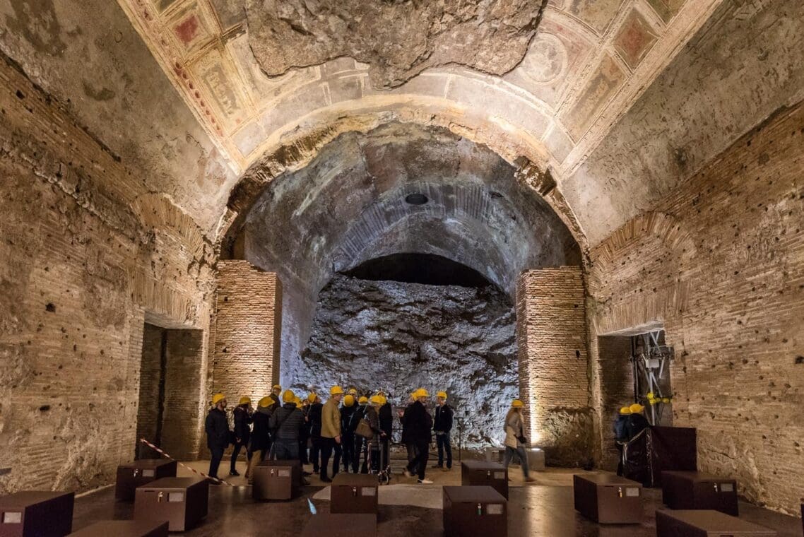 Group enjoying a tour of the Domus Aurea