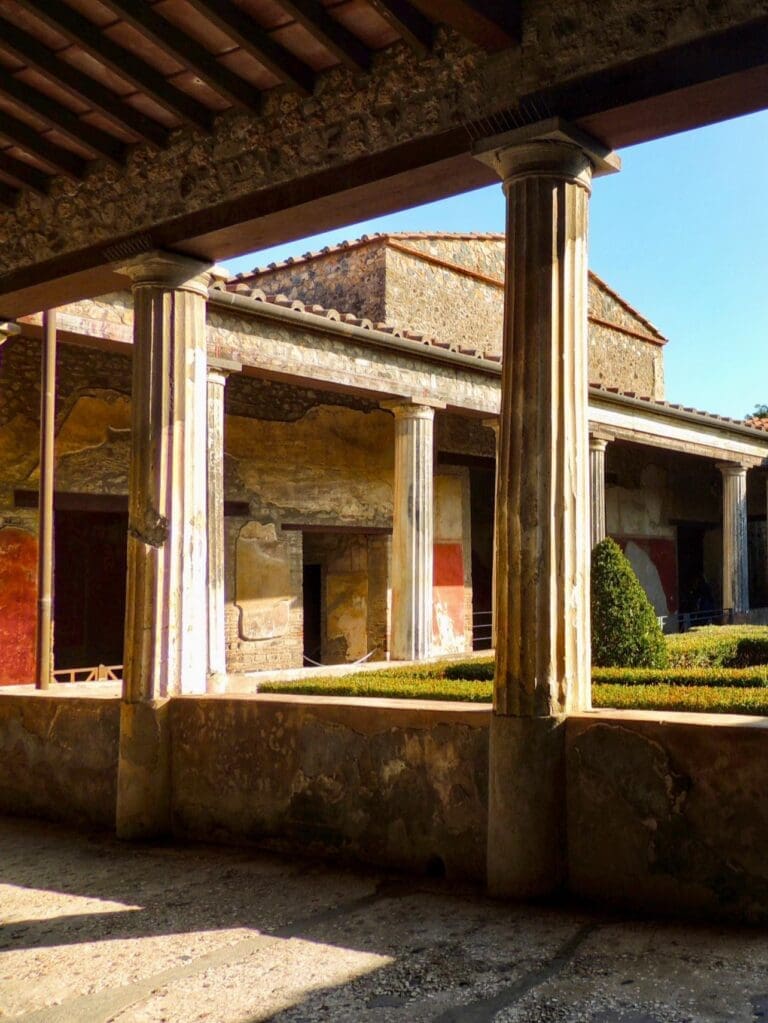 a view into one of pompeii's opulent villas