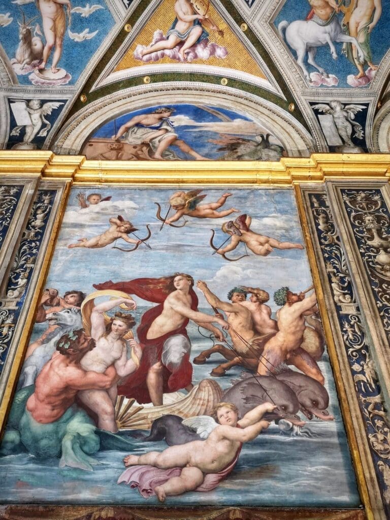 raphael fresco of galatea in the villa farnesina in rome