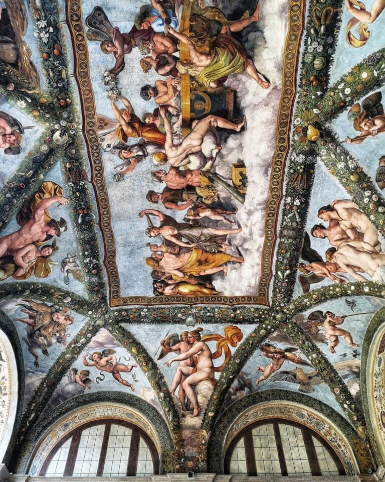 the loggia of amor and psyche by raphael in the villa farnesina in rome