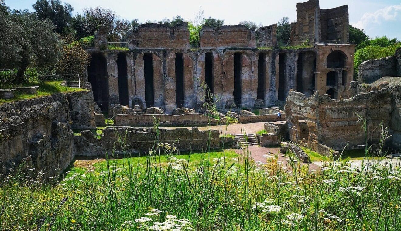 the ruins of hadrian's villa in tivoli